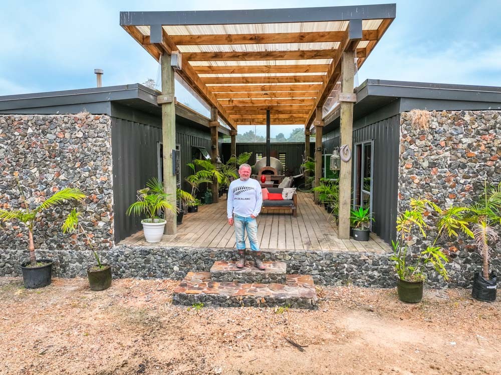 Shipping Containers Transformed Into Rustic Off-Grid Paradise