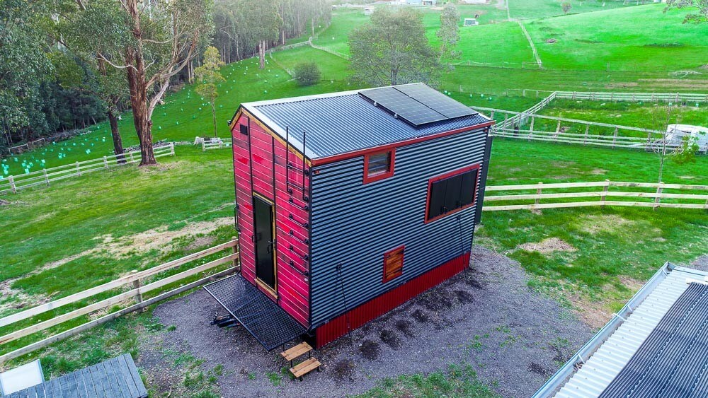 Builder’s Incredible Fire Resistant, Off-Grid, Passive Tiny House On Wheels