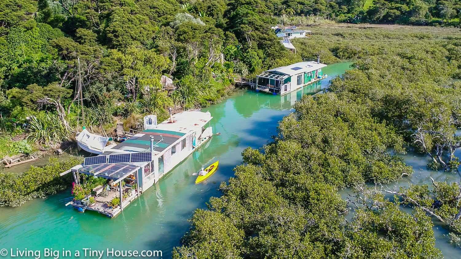 Island Living In An Off-The-Grid House Boat