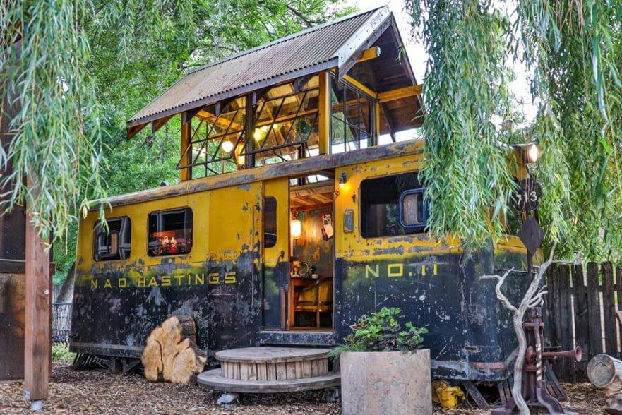 WW2 Railway Train Car Transformed Into Amazing Tiny House